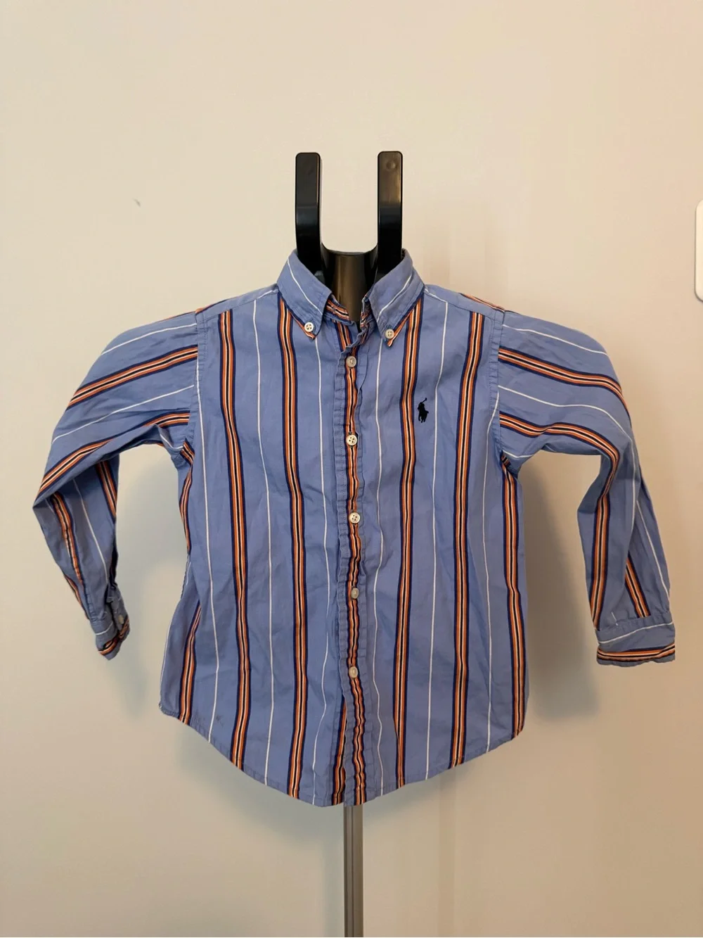 Polo by Ralph Lauren Blue Striped Button-Down Shirt for Kids